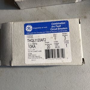 GE THQL1120AF2 20A Arc Fault Circuit Breaker
